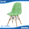 Plywood inside wood dine chair with leather